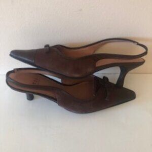 LMPO brown  Strappy high heels. 7.5